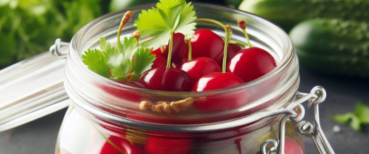 Receta de Encurtido de Cereza y Cilantro 1 encurtido cereza cilantro receta