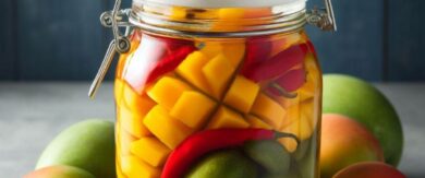 Receta de Encurtido de Mango y Chile Habanero