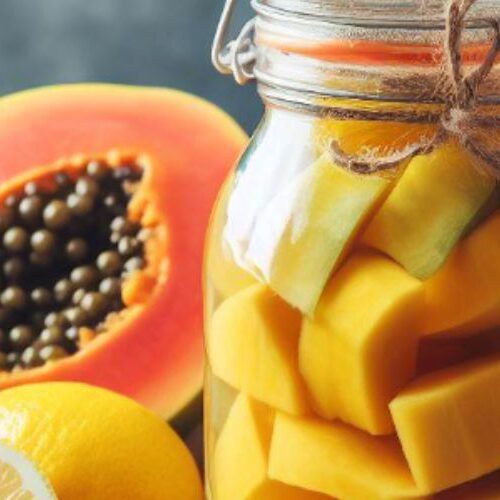 encurtido papaya limon receta facil