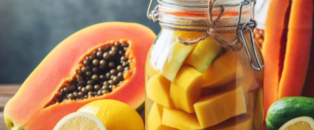 encurtido papaya limon receta facil